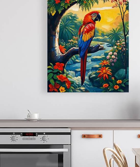 Ara Macao Scarlet Macaw Bird 45251 by Visual Wall Art 